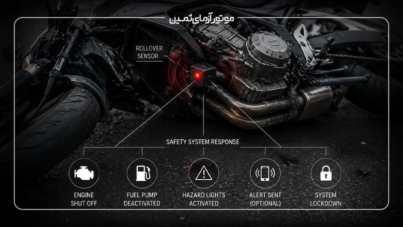 سنسور واژگونی (Roll Over Sensor) در موتورسیکلت